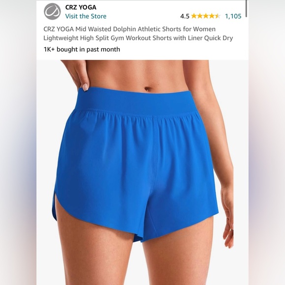 CRZ Mid-waisted dolphin running shorts! - Picture 3 of 3